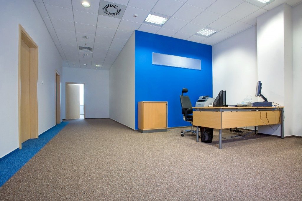 Office with carpet