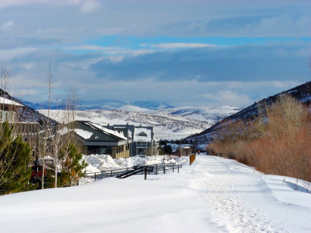 snow in Park City Utah Rail Trail