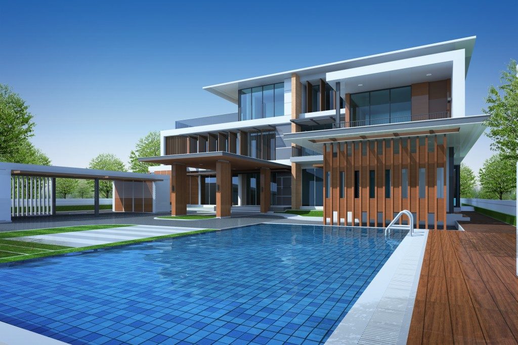 large house with pool